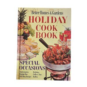 Holiday Cook Book 1970 Hardcover 345 Party Recipes Better Homes and Gardens